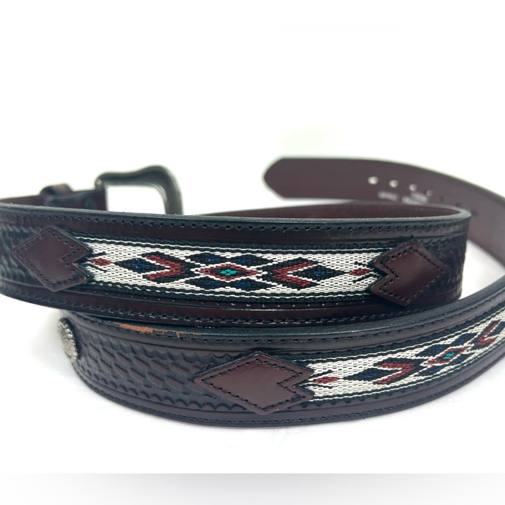 Vintage Southwestern Aztec Western Concho Belt - Picture 4 of 13